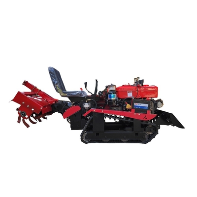 Dieselmotor 800 KG Gummi-Crawler-Traktor für Reisfeld Silt-Crawler Rotationskultivator
