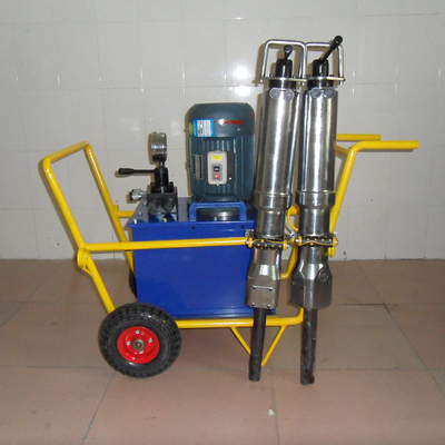 Bauarbeiten Felsspaltung Hochwertige Landschaft Steinspaltmaschine Hydraulik
