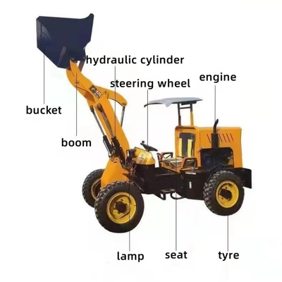 1 Tonnen schweres Zugfahrzeug Kleinlader Mini-Crawler-Dumper Bewegungsradlader