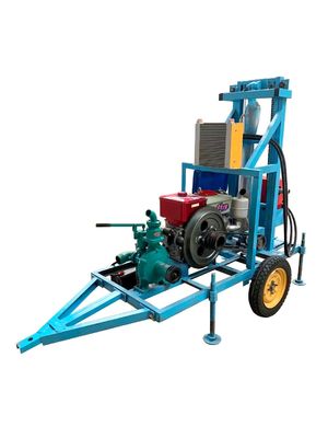 Max.180m Tiefe Diesel-Strom-Typ Stahl-Crawler-montierte rotierende tragbare Wasserbohrgeräte