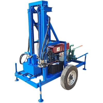 Kompakte Diesel-Elektrowasserbohrmaschine für 200 m Bohr- und Rigging