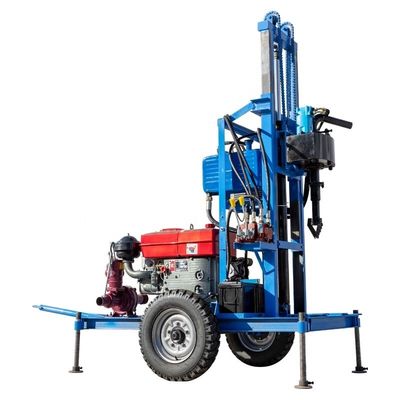 Hydraulische Wasserbohranlage für Bohrdurchmesser von 50 mm und Schlammpumpe