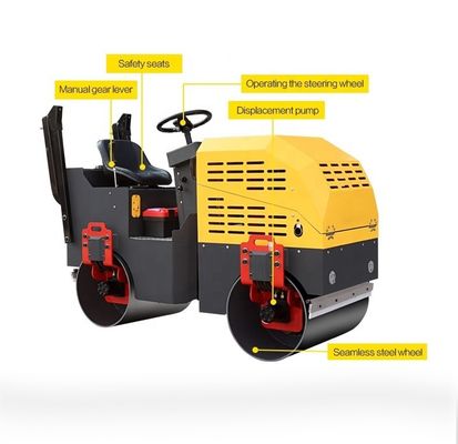 10 Tonnen Compactor Mini Hydraulic Vibratory Roller SR10/SR10P mit 70 Hz Vibrationsfrequenz