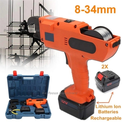 Elektrische Bindemaschine 12V 4500mAh für 8mm-34mm Rebar Bindung mit 2 Batterie Zangen