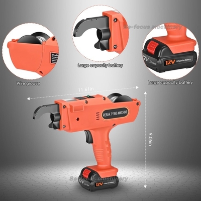 Elektrische Bindemaschine 12V 4500mAh für 8mm-34mm Rebar Bindung mit 2 Batterie Zangen