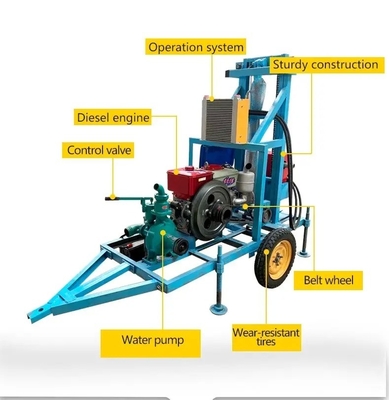 Kundenanforderungen Wasserbohrmaschine 100m 150m 200 Meter Tiefe Crawler