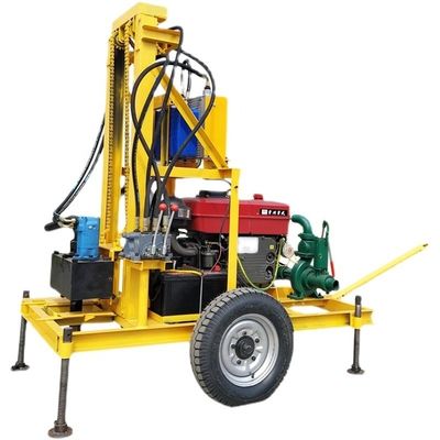 Top Drive Head Portable Wheels Hydraulic Water Well Kernbohranlage auf den Philippinen
