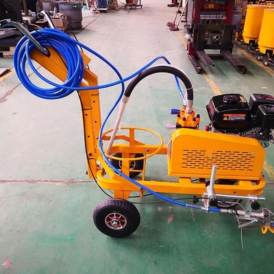 angepasste Farb-Hand-Push-Kaltsprühen-Straßenlinie-Markierungsmaschine mit Gas-Line-Motor