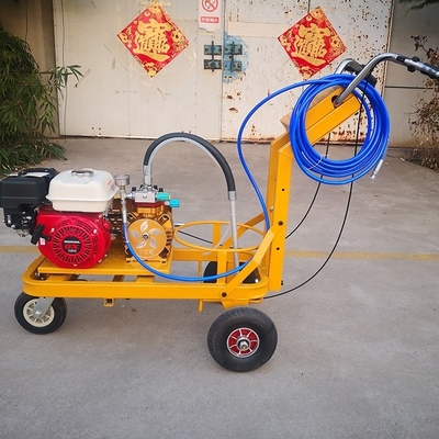 angepasste Farb-Hand-Push-Kaltsprühen-Straßenlinie-Markierungsmaschine mit Gas-Line-Motor