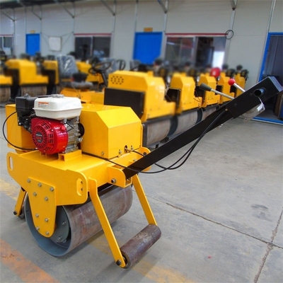 Geh hinter hydraulische Doppeltrommel-Straßenrolle für glatten Asphalt und Bodenverdichtung